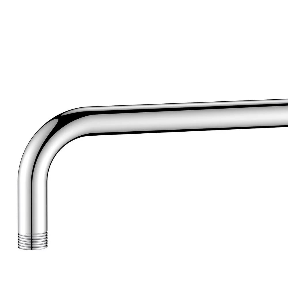 Braccio doccia tondo con rosone lungo 30 cm