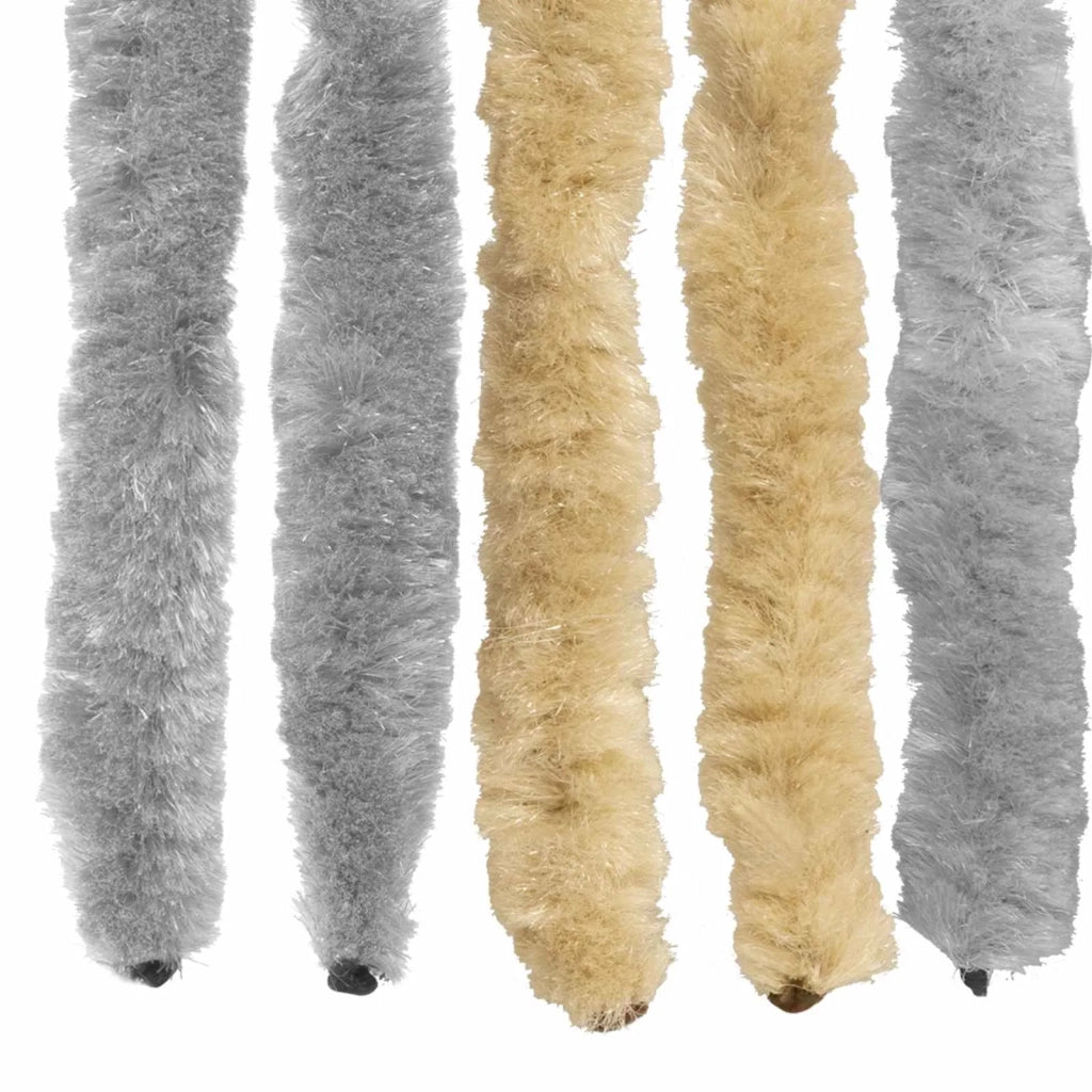 Tenda per insetti in chenille Grigio e Beige 90 x 200 cm 42034463
