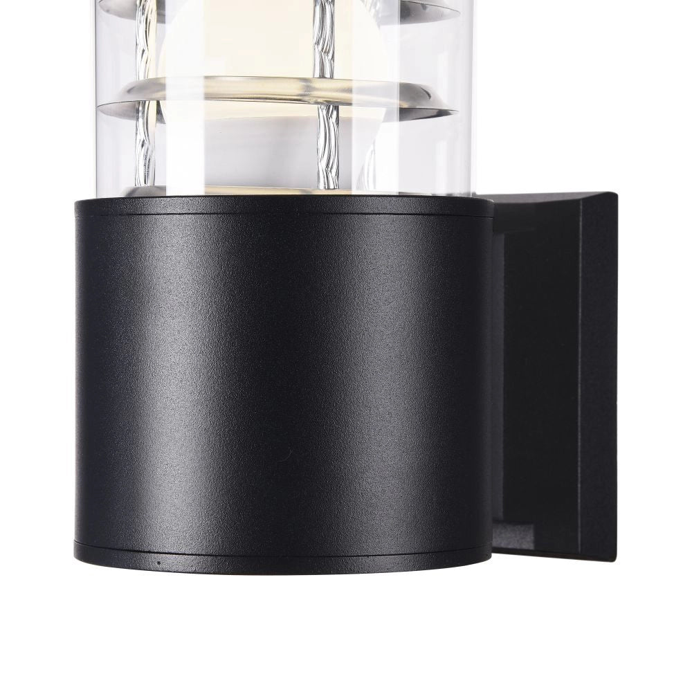 Maytoni Lampada da parete moderna Bronx 1 luce E27 IP54 nero alluminio