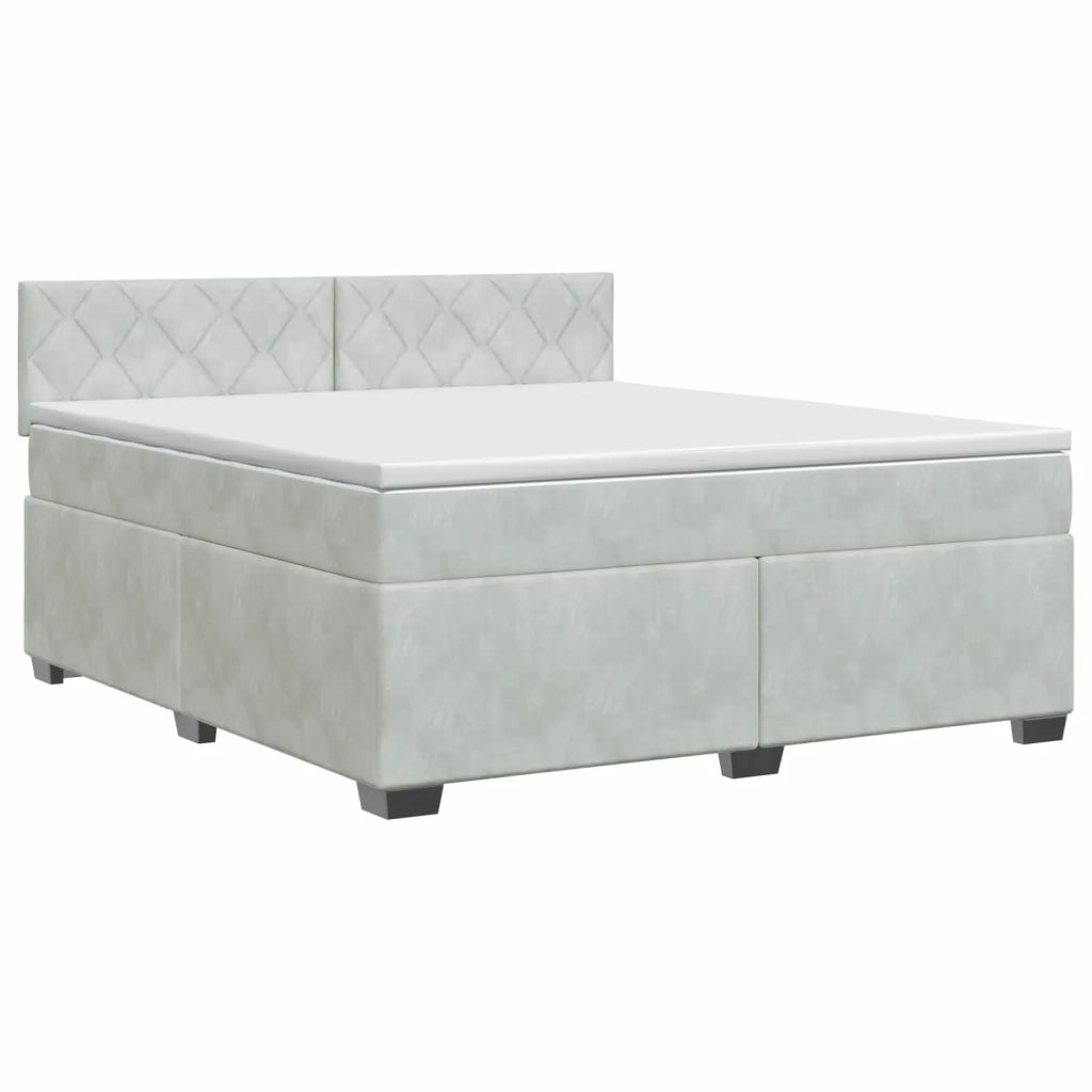 Letto box spring con materasso Grigio Chiaro 140 x 200 cm 3450734