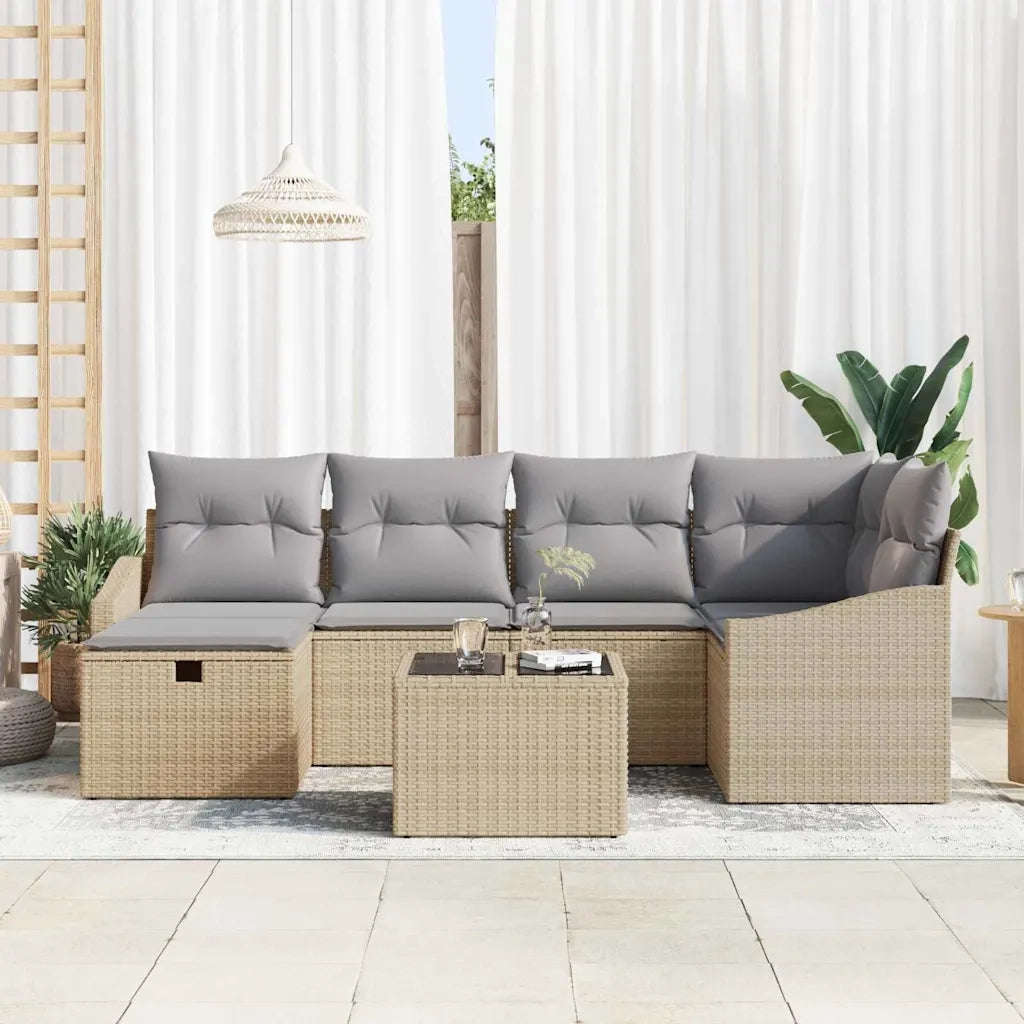 Set di divani con cuscino 7 pcs polyrattan