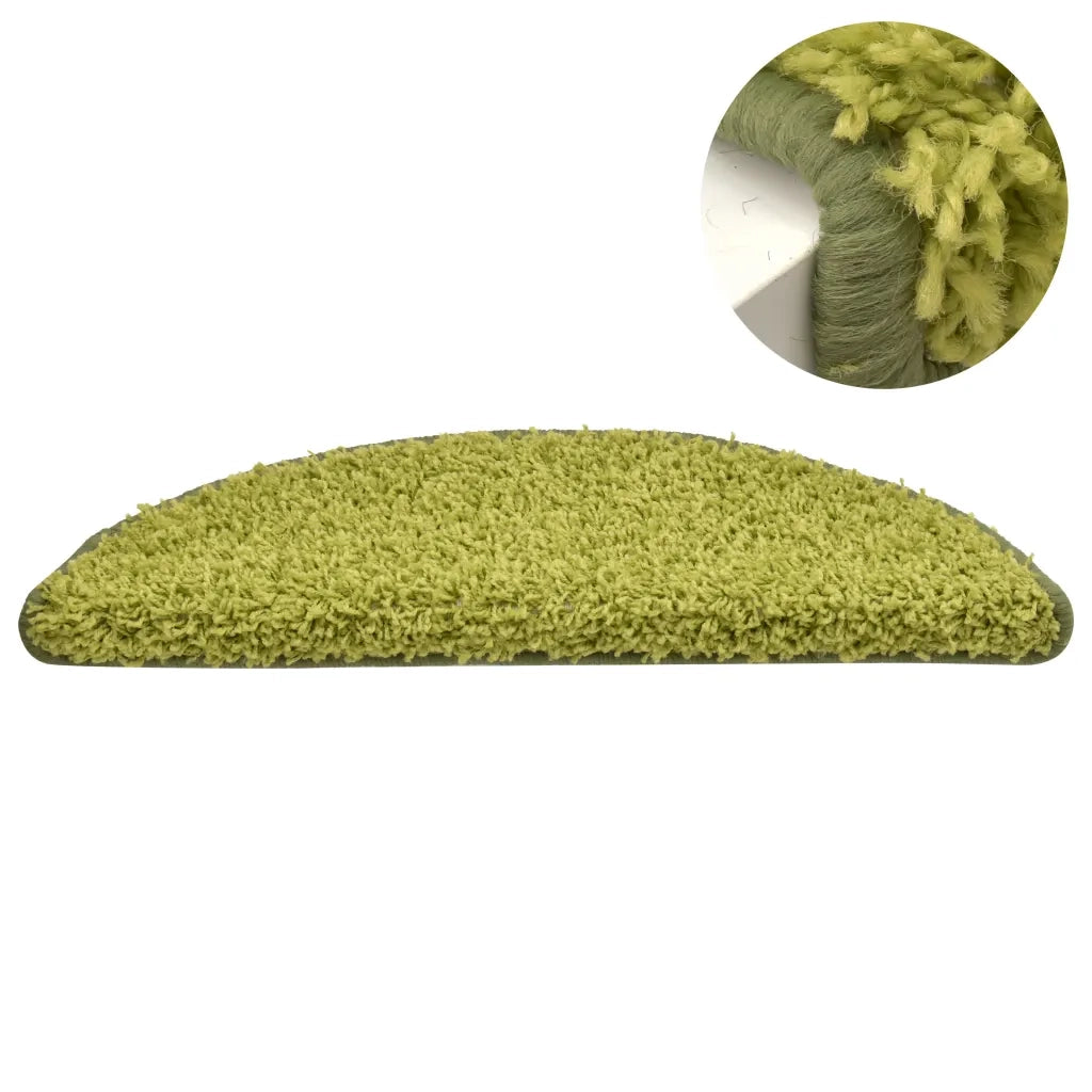 Tappetini per scale 15 pz | Gradini per Scale 65x21x4 cm Verde Semicircolari Grandi