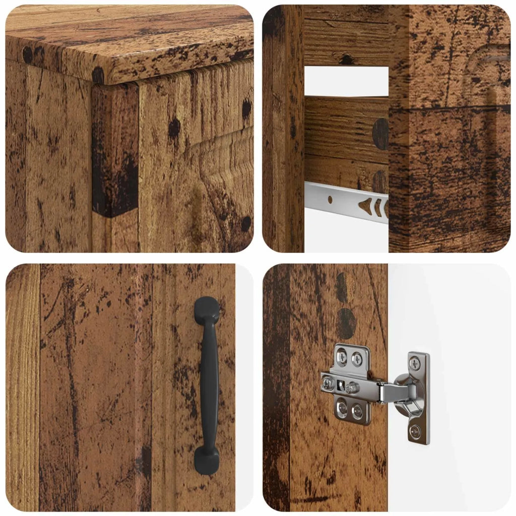 Set di armadietti da bagno in 3 pezzi UTRECHT Legno antico 3417817
