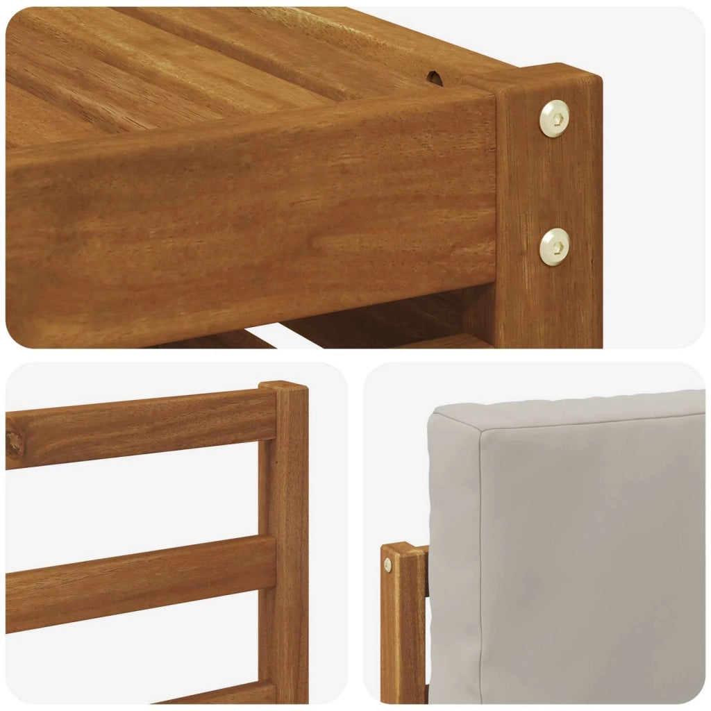 Set di divani da esterno 5 pcs Grigio Naturale e Chiaro 3374751