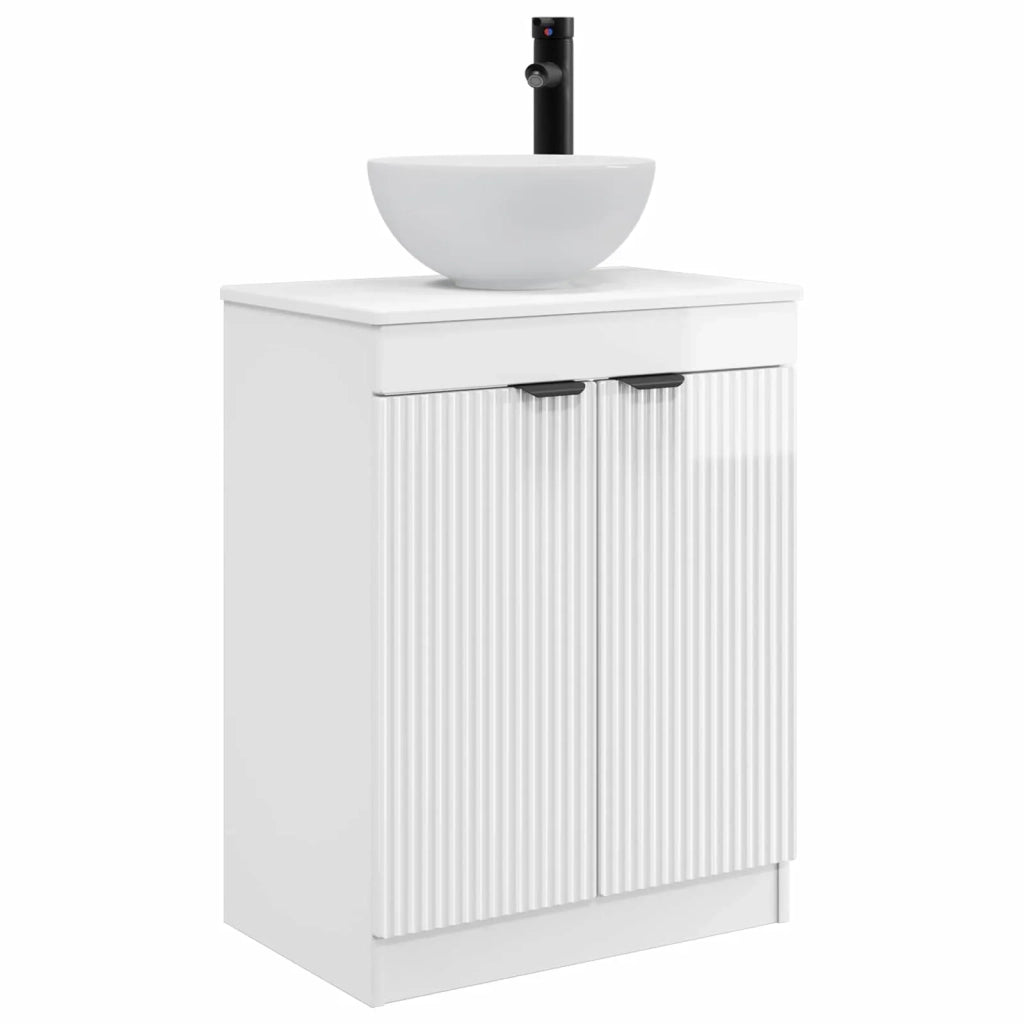 Mobile da bagno con lavabo Bianco Lucido 54 x 35 x 83 cm 890142