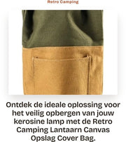 Lanterna da Campeggio Retro - Borsa di Stoccaggio in Canapa - Copertura Protettiva - Sostituzione di Colori - Per Lampada a Kerosene - Ideale per l'Uso Esterno