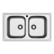 Lavello da incasso Tirreno862 2 vasche 86x50 inox