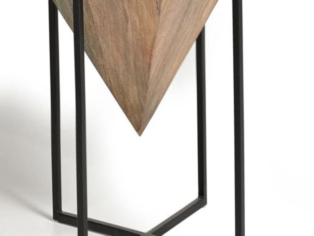 Tavolo ad angolo in legno di mango  e metallo
