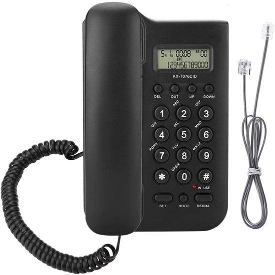 Telefono Desktop con Display, Montaggio a Parete, FSK/DTMF, Risparmio Energetico