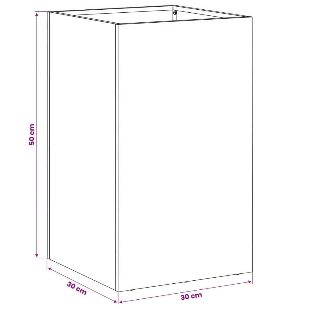 Vaso da giardino 2 pz Bianco 30 x 30 x 50 cm 8005347