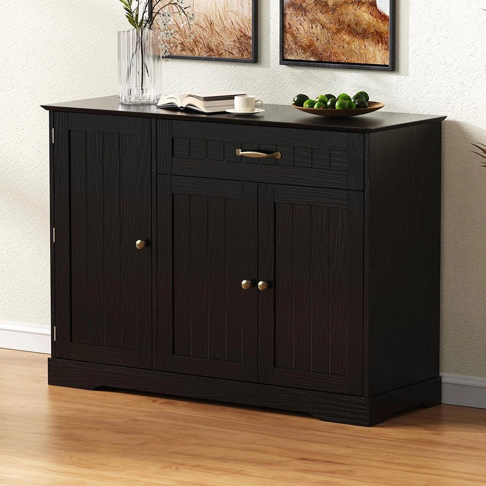 Buffet moderno elegante 3 porte 1 cassetto - Xylo - Nero