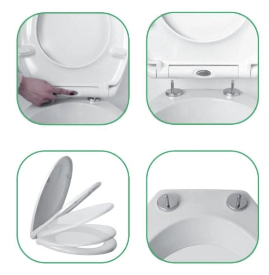Sedile wc uiversale soft close sganciabile