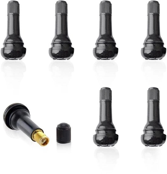 Set di valvole di gomma 7 pezzi - Nero - Duraturo - Facile da installare - Adatto per Auto/Fiat - Sigillatura affidabile - Valvola di gomma