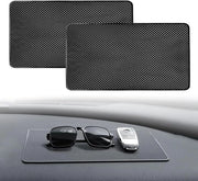 2 pezzi di antislipmat universale per auto, 27 x 15 cm, con forte aderenza per protezione contro oggetti sul cruscotto, resistenti a temperature elevate, PVC, protezione per occhiali da sole, chiavi e smartphone