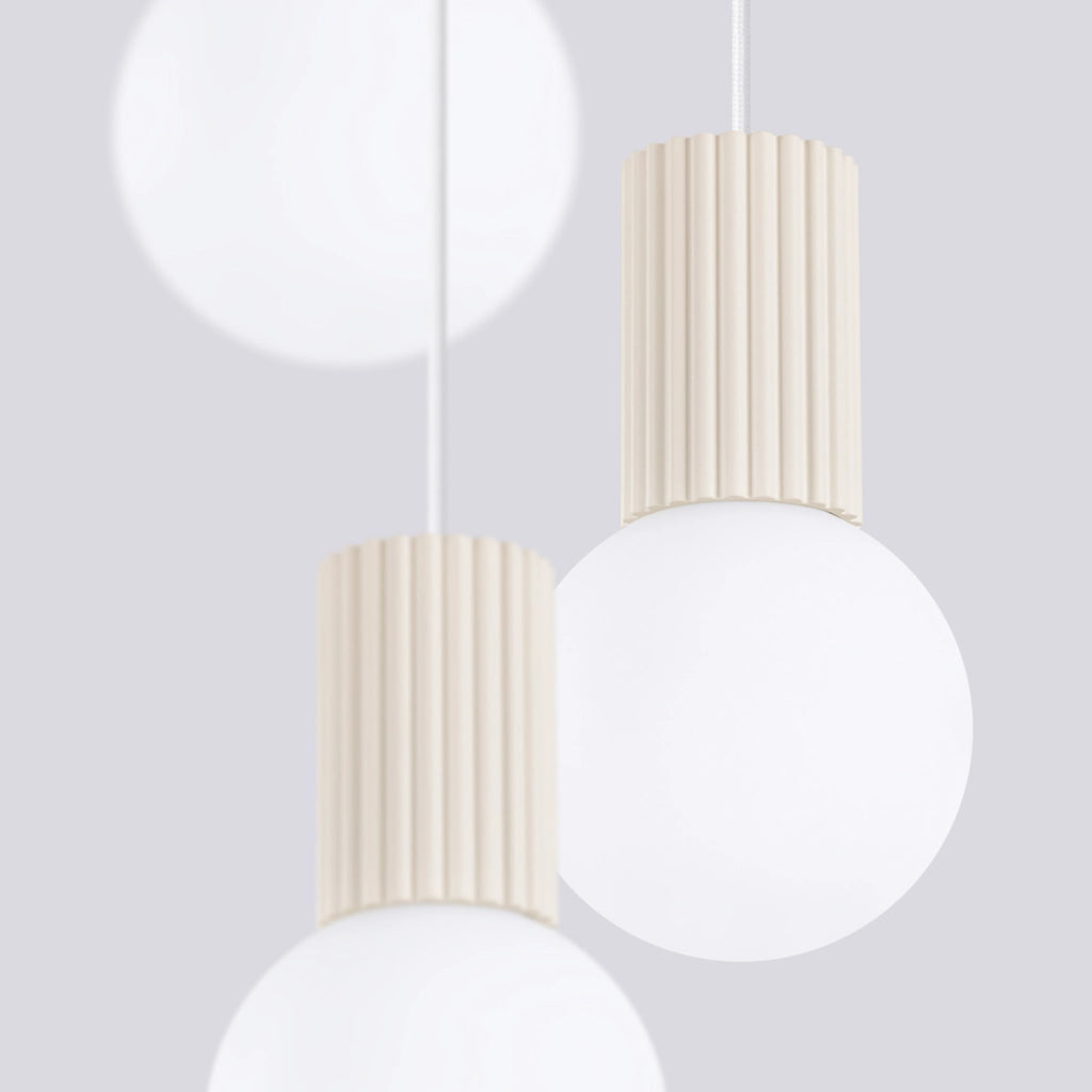 Lampada a sospensione HALO 3P beige