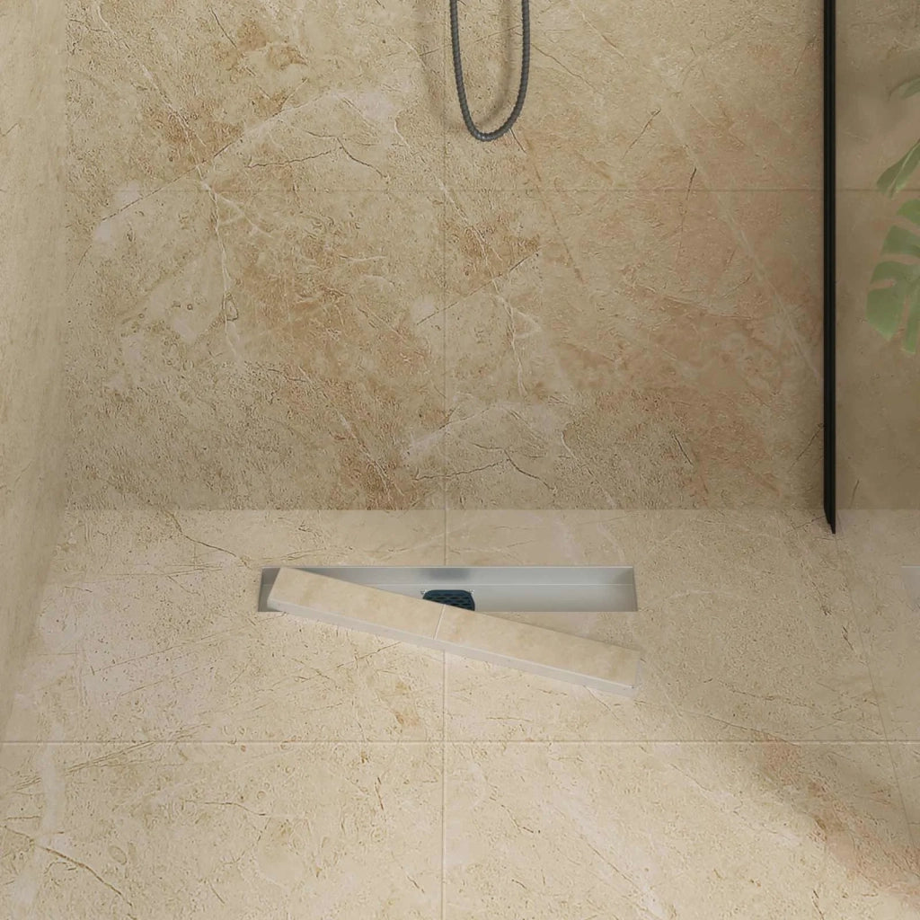 Scarico doccia 2-in-1 con sifone a 360° Argento