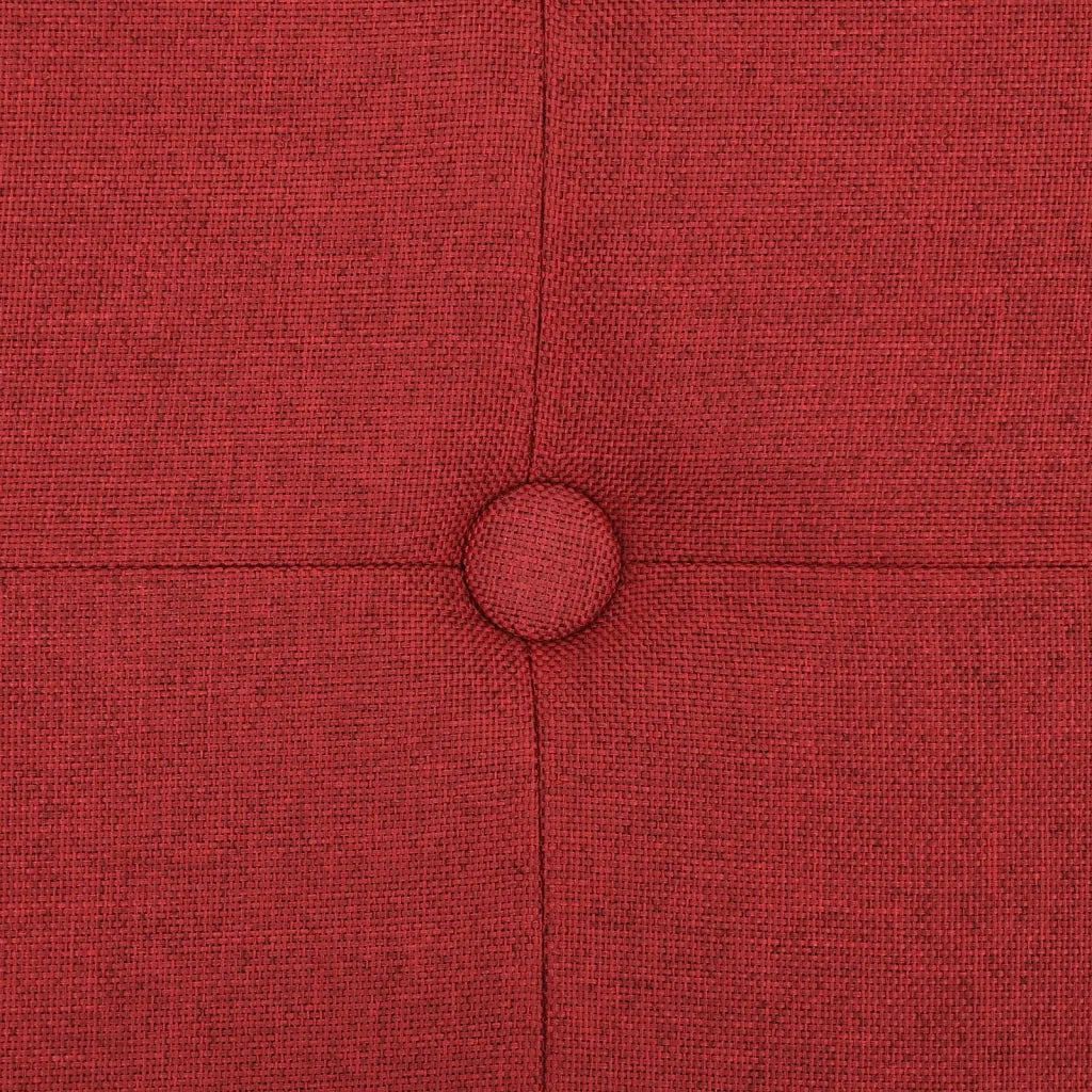 Cassapanca Pieghevole-Baule-Panca con Contenitore Rosso Vino in Simil Lino