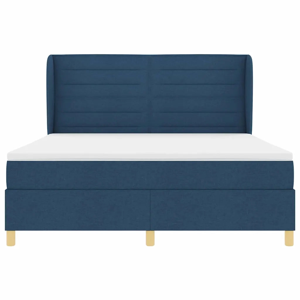 Letto a molle con materasso Blu 200 x 180 cm Tessuto 3340710