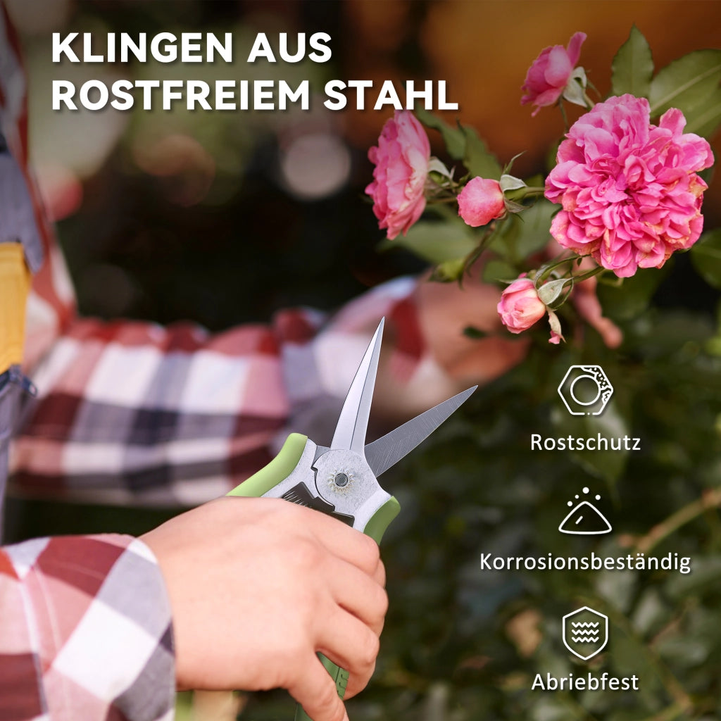 Set Giardinaggio 2 Pezzi ¨C Minimal ¨C Acciaio Inox Verde+Argento