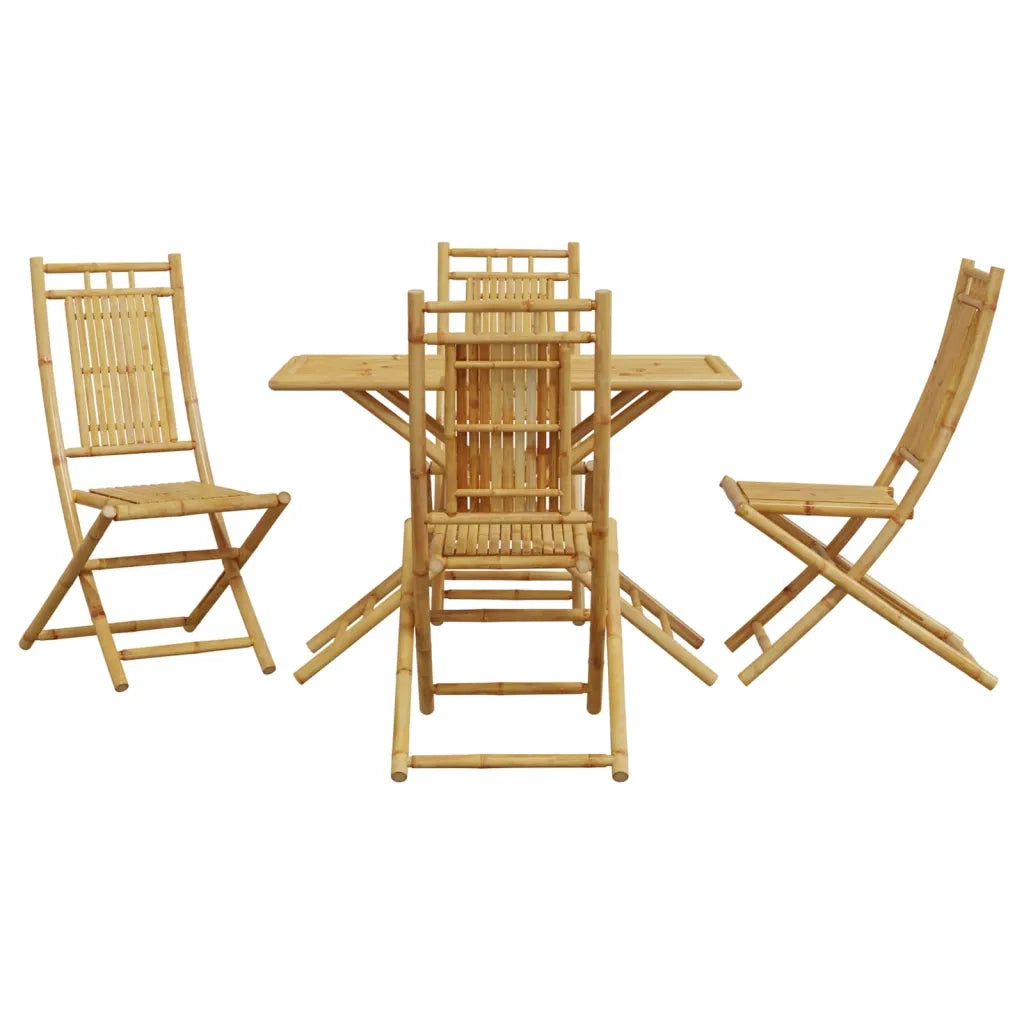 Set da Pranzo da Giardino 5 pz in Bambù