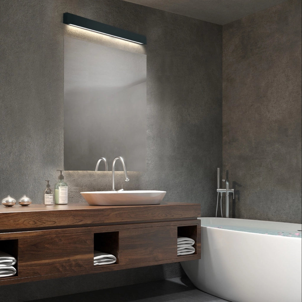 Applique bagno nera 63cm LED CCT 9W IP44 Ibros Prestige