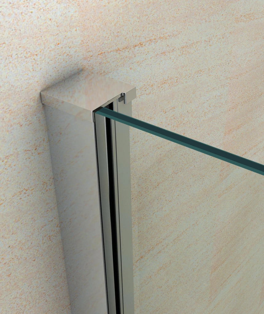 Parete doccia walk in cristallo 8mm trasparente 80cm H 195cm BERNA