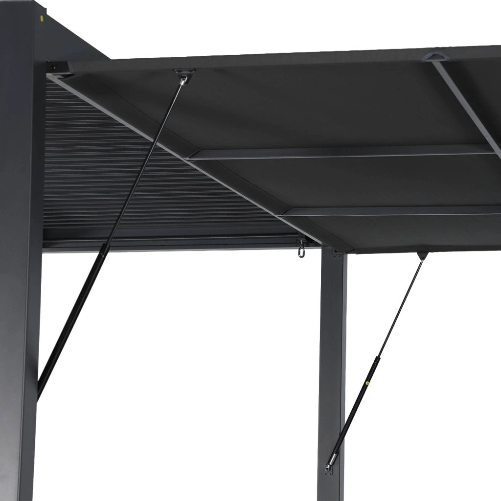 Tenda laterale retrattile in alluminio e textilene per pergola
