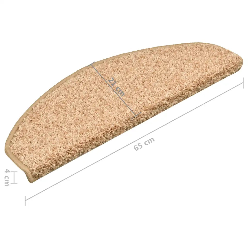 Tappetini per scale 15 pz 65x21x4 cm Oro Semicircolari Grandi 322379