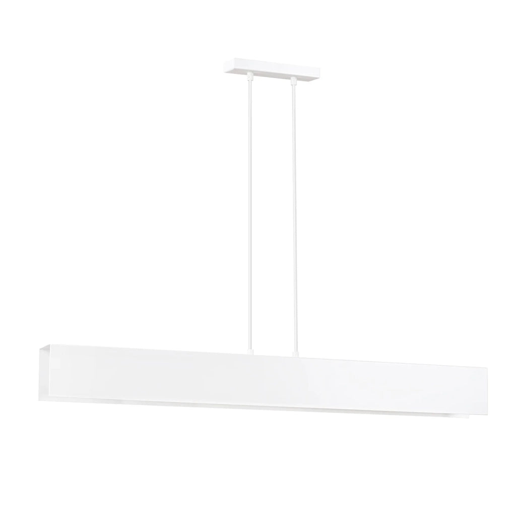 Lampadario Moderno 4 Luci Hachiman In Acciaio Bianco