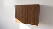 Pensile Cucina  in Legno Nobilitato Noce Mobile Alto con 2 Ante, Pensile Componibile Moderno Made in Italy (H80XL60XP32cm)