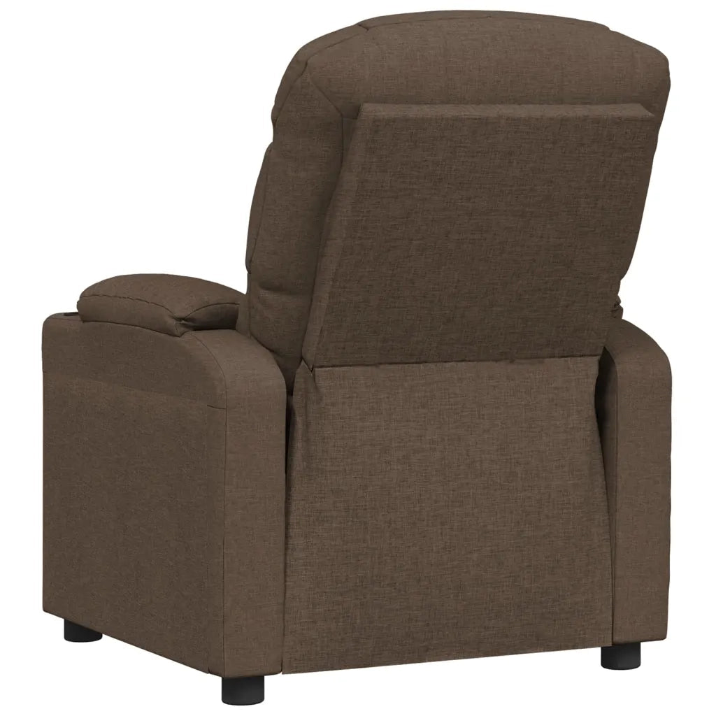 Poltrona Reclinabile in Tessuto Marrone 348074