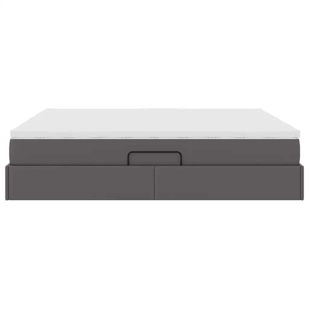 Letto con contenitore e materasso Grigio 200 x 200 cm 3370347