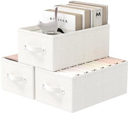 Set di contenitori di archiviazione da 3 pezzi con maniglie - contenitori di archiviazione in velluto - 41 x 25 x 16,5 cm - resistente e pieghevole