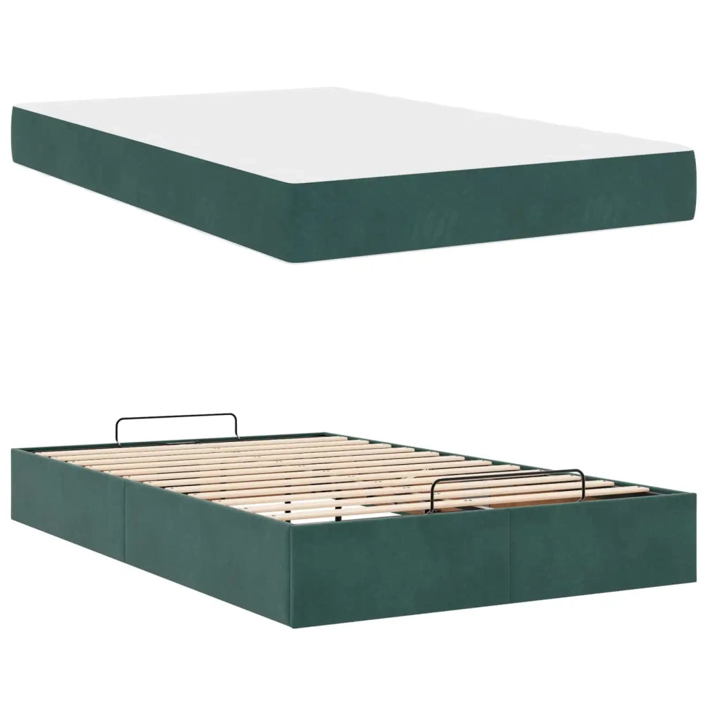 Struttura letto con materasso 2 pcs Verde Velluto 3399555