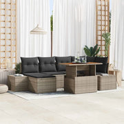 Set Divano da Giardino 7 pcs Grigio Poly Rattan 3358722