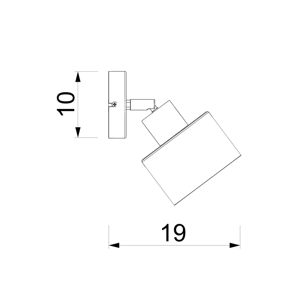 Applique Parkla nera orientabile E27 Luminex