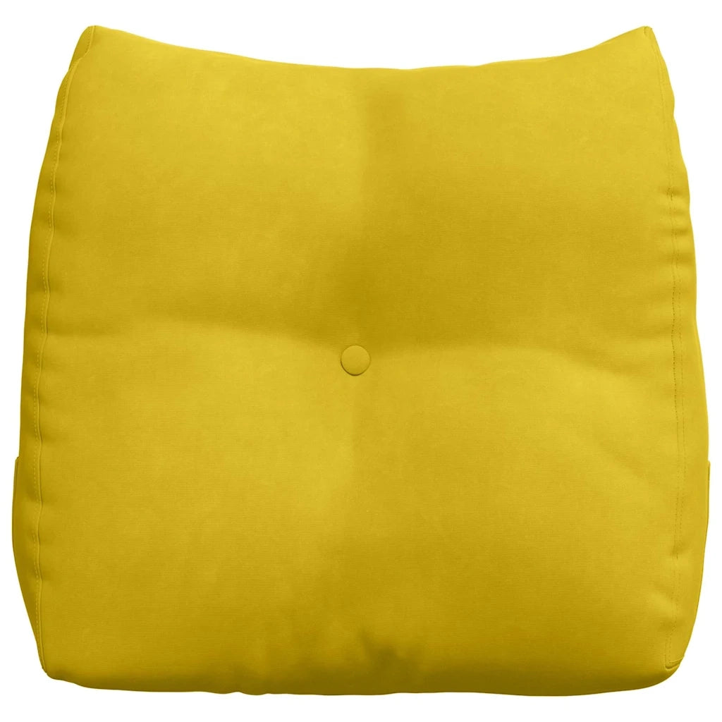 Cuscino per Schiena Giallo 45 x 24 x 50 cm Velluto 42014378
