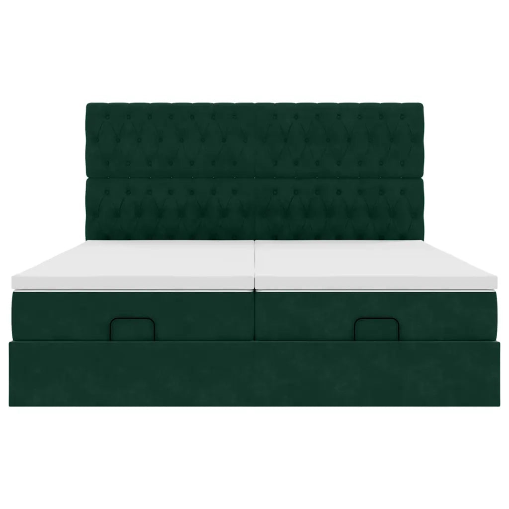 Struttura Letto Pouf con Materassi 180x200 cm Velluto 3314642