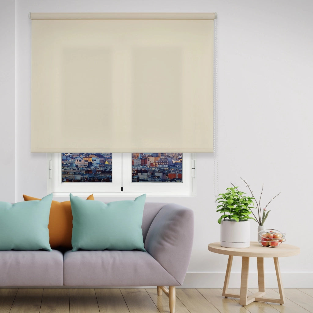 VIEWTEX Tenda a rullo Traslucida Basic Ivory 135 X 250cm - Made in Europe - 5 anni di Garanzia