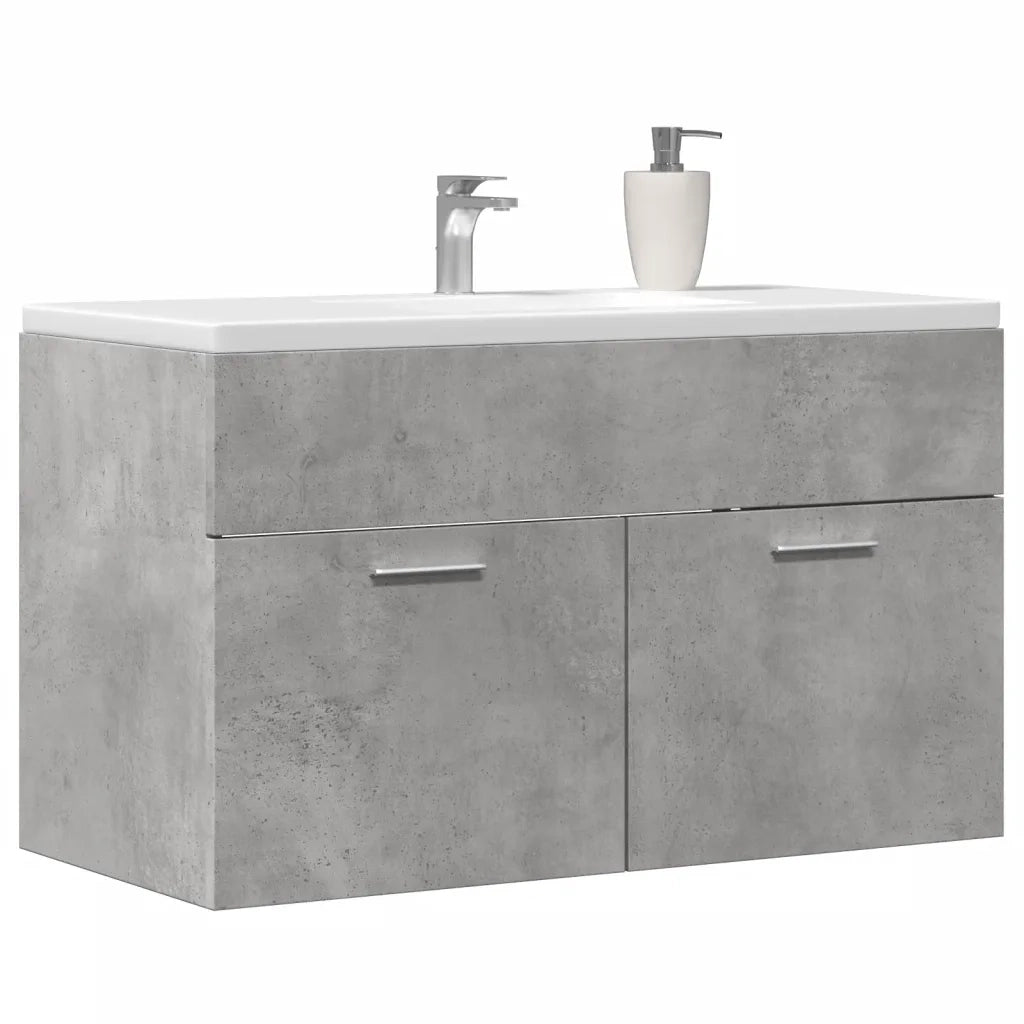 Mobile Sottolavabo Grigio Cemento 80x38,5x46 cm Multistrato 856210