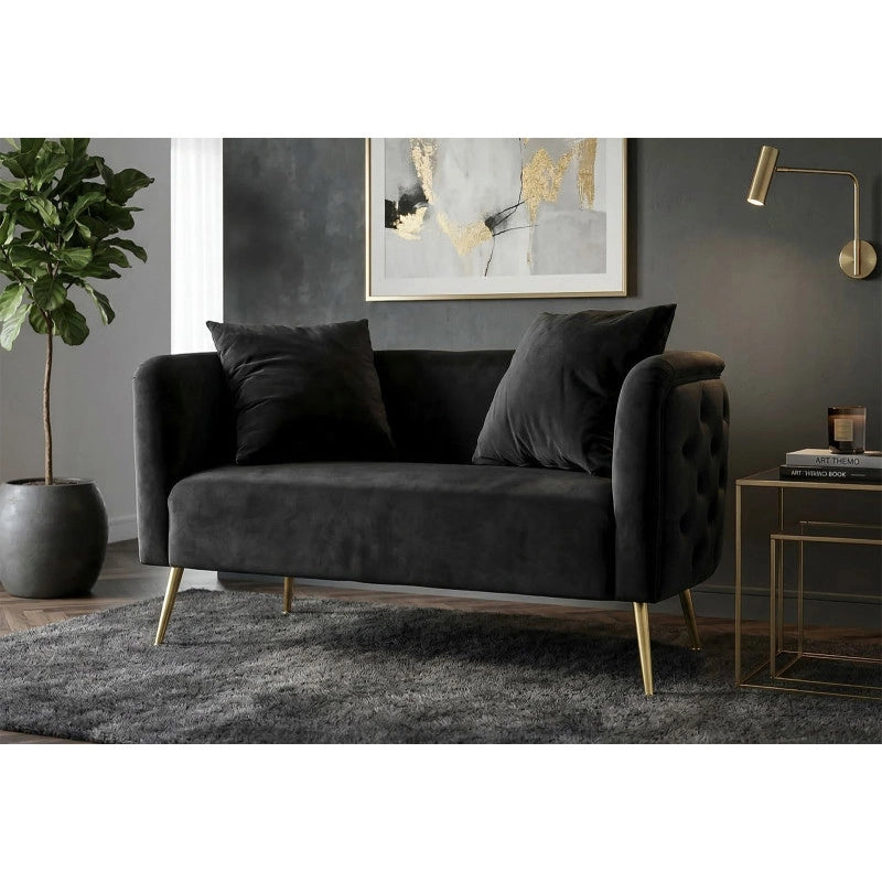 Divanetto Bucarest Nero cm 127x74x71
