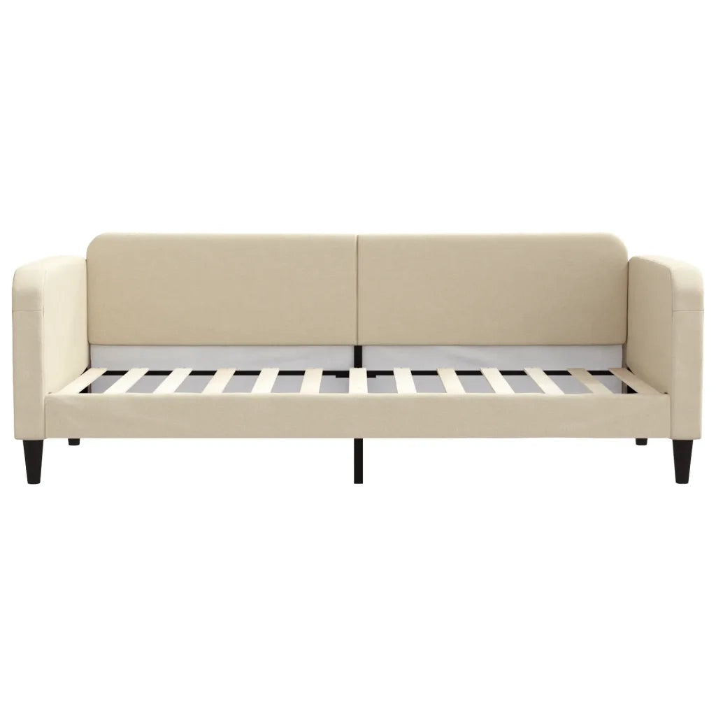 Divano Letto con Letto Estraibile-Sofa Letto-Daybed Crema 80x200 cm Tessuto 228093