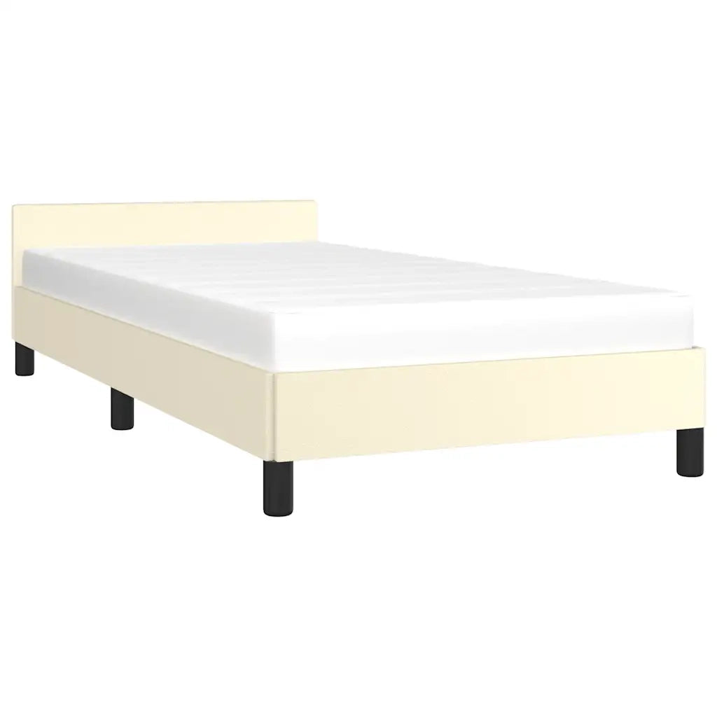 Giroletto con Testiera senza Materasso Crema 80x200 cm 347467