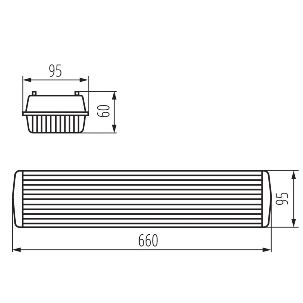 Plafoniera stagna IP65 LED 2xT8 66cm DICHT Miledo 31320
