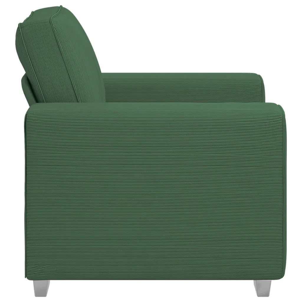 Divano Sedia-Poltrona-Sofa Relax Verde Scuro 60 cm Tessuto di Velluto a Coste