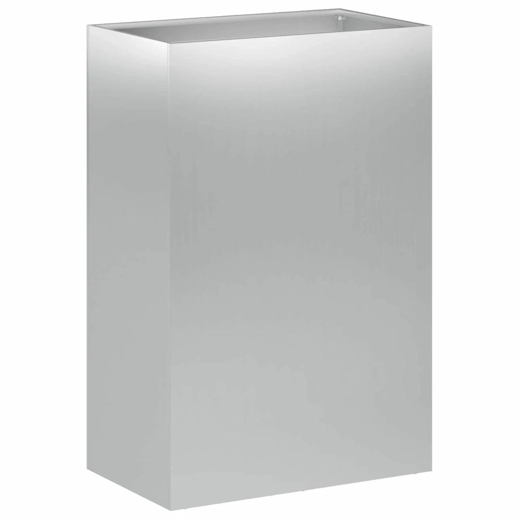 Vaso da giardino Argento 40 x 30 x 75 cm Acciaio zincato 8005508
