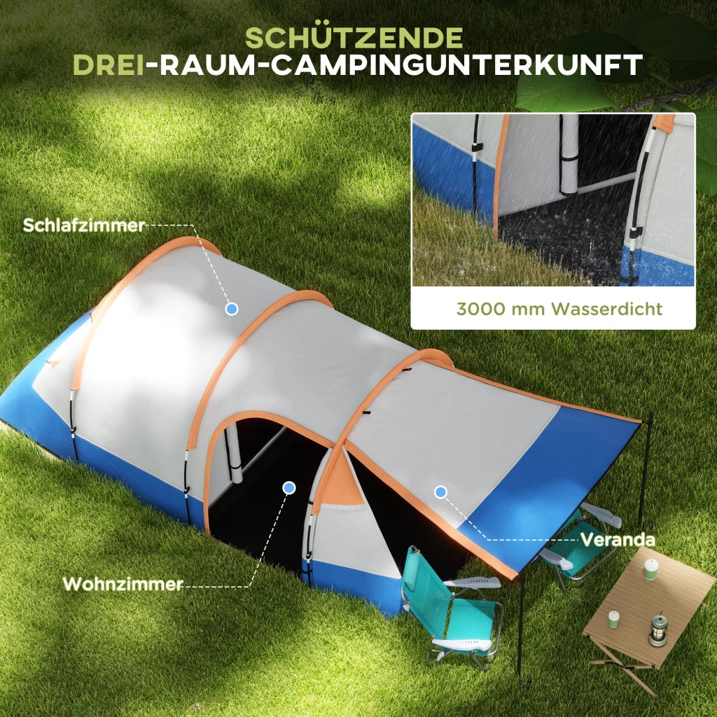 Tenda da Campeggio 3 Persone ¨C zephmum ¨C Arancione