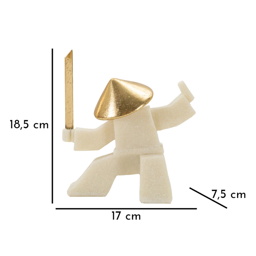 Statuetta samurai Oda Quarzy -A- in resina e metallo