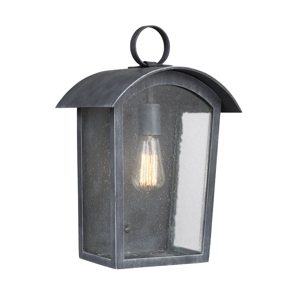 Applique esterno retro grigio IP44 E27 60W Hodges Feiss