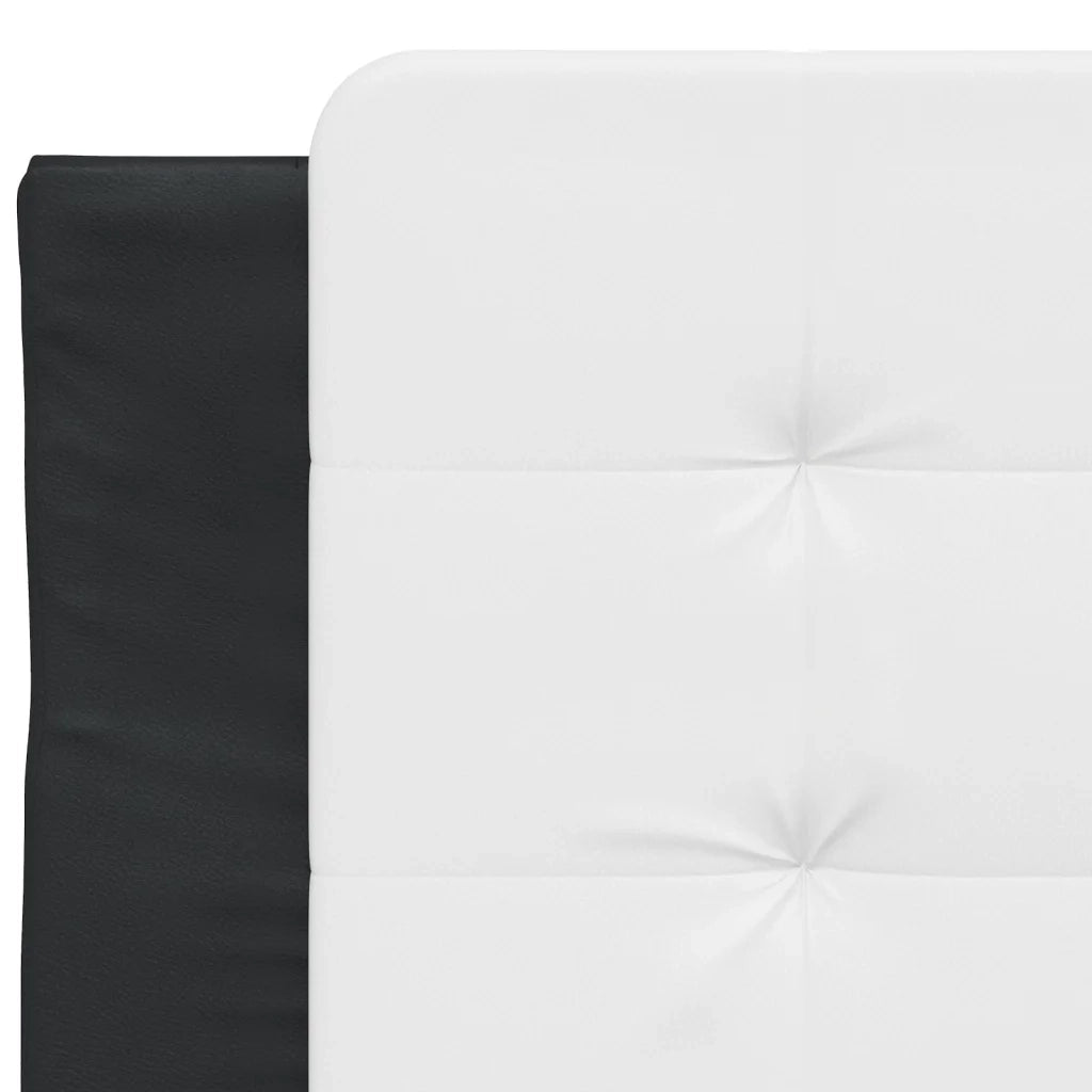 Giroletto senza Materasso Zadar Nero e Bianco 90x190 cm in Similpelle